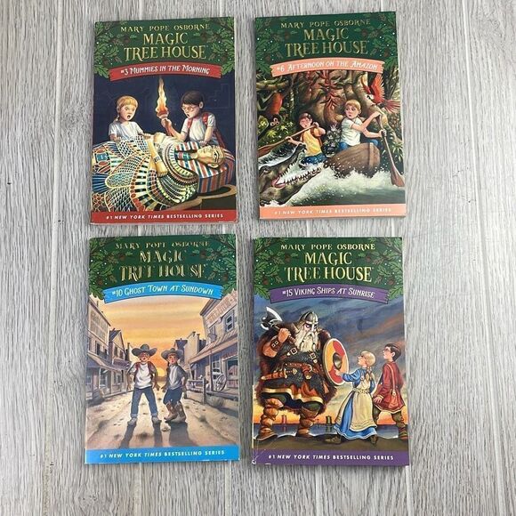 Mary Pope Osborne Magic Tree House Different Volume Story Books Set of 4 - Picture 1 of 9